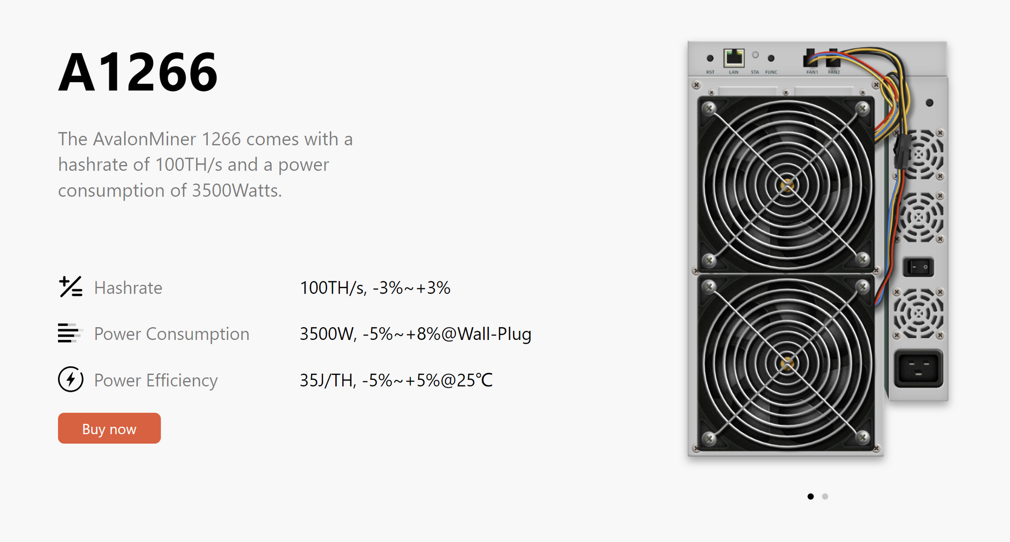 What is Canaan's Avalon 1266 Bitcoin Miner?