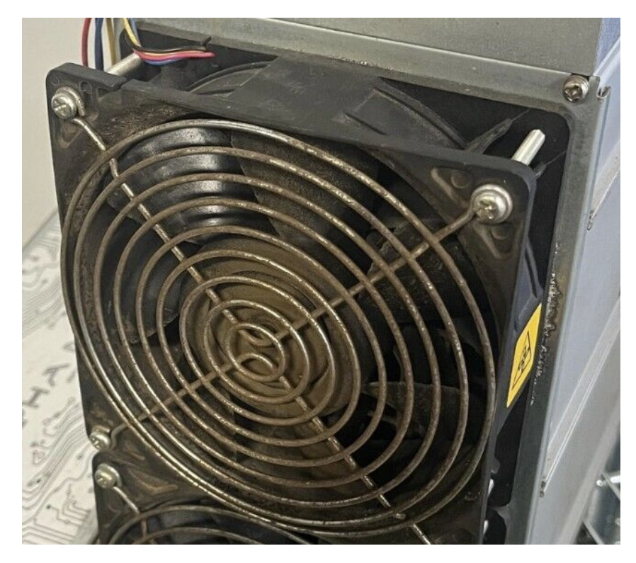 Rusting on an ASIC fan grill