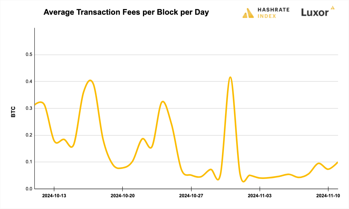 Luxor Bitcoin transaction fees August 12, 2024