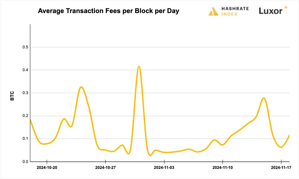 Luxor Bitcoin transaction fees August 12, 2024