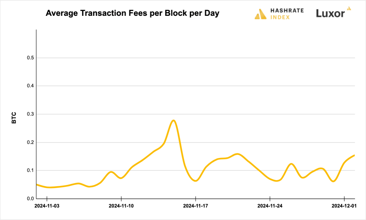 Luxor Bitcoin transaction fees August 12, 2024