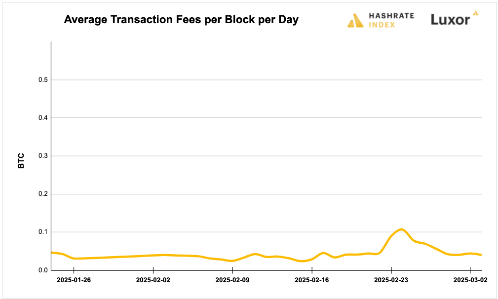 Luxor Bitcoin transaction fees August 12, 2024