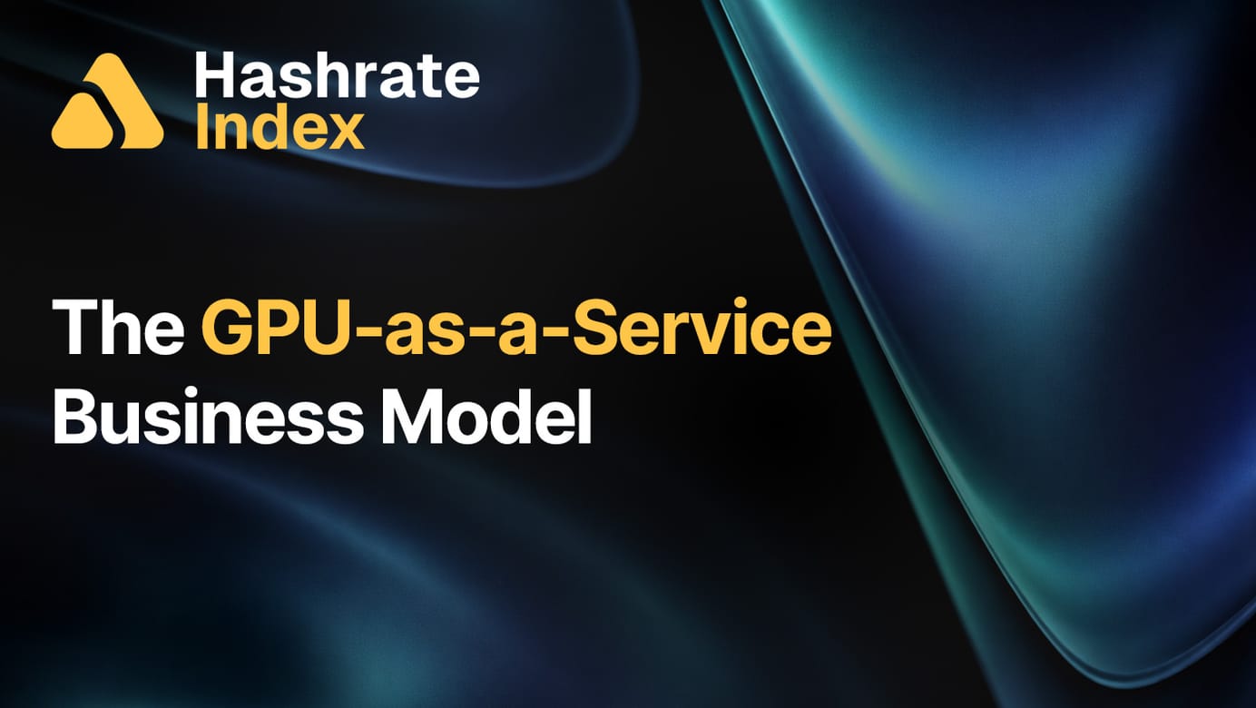 Blog header graphic with title "The GPU-as-a-Service Business Model"